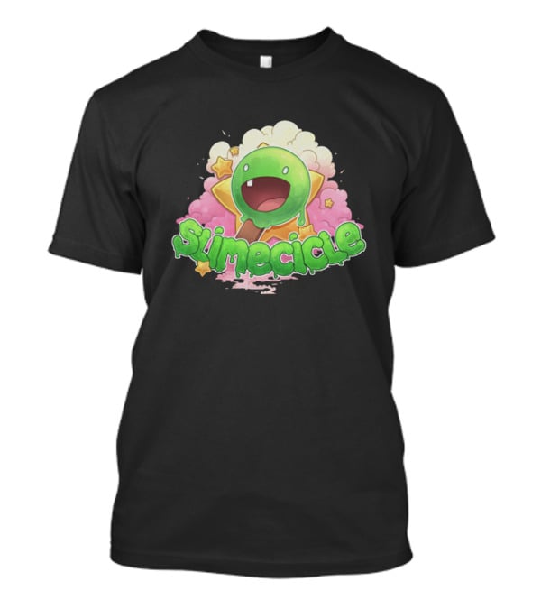 Slimecicle Cute Starry Green Slime Character T-Shirt
