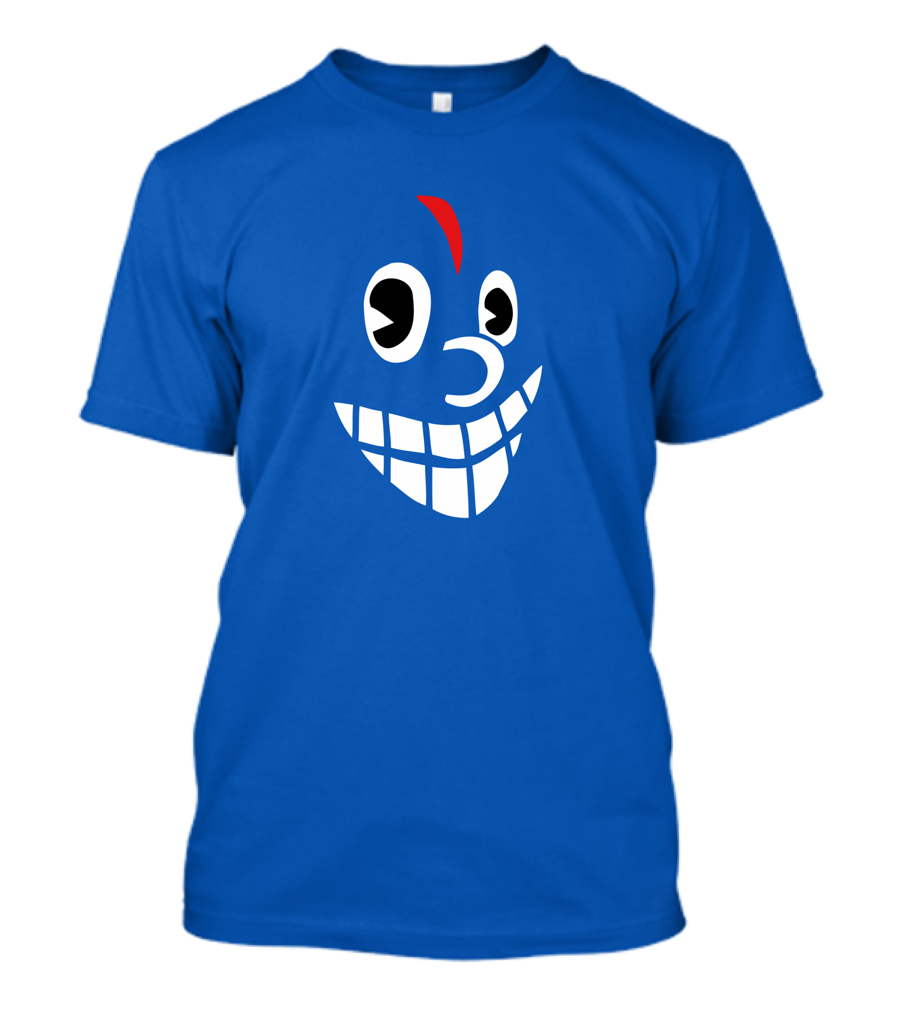Lil Darkie Merch Blue Face Grin Red Accent T-Shirt
