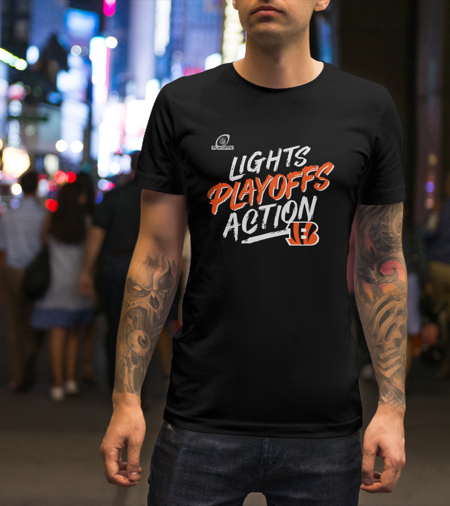 Lights Playoffs Action Bengals T-Shirt