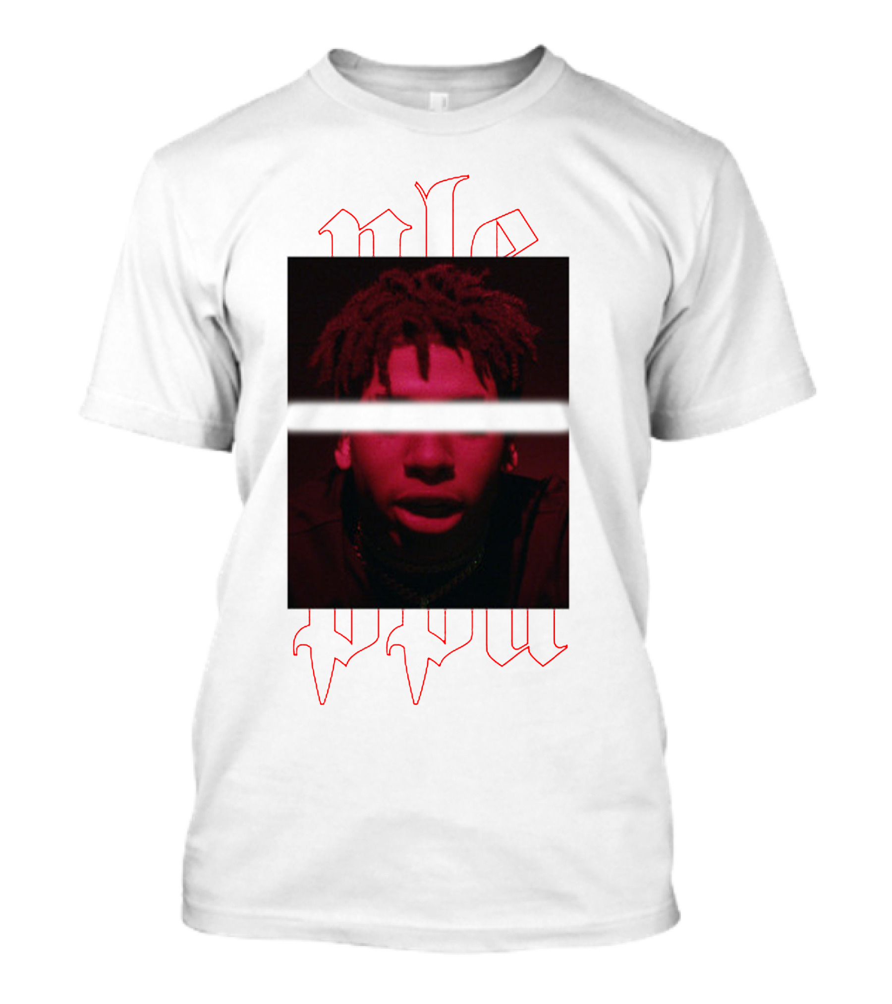 NLE Choppa Red Portrait Merch T-Shirt