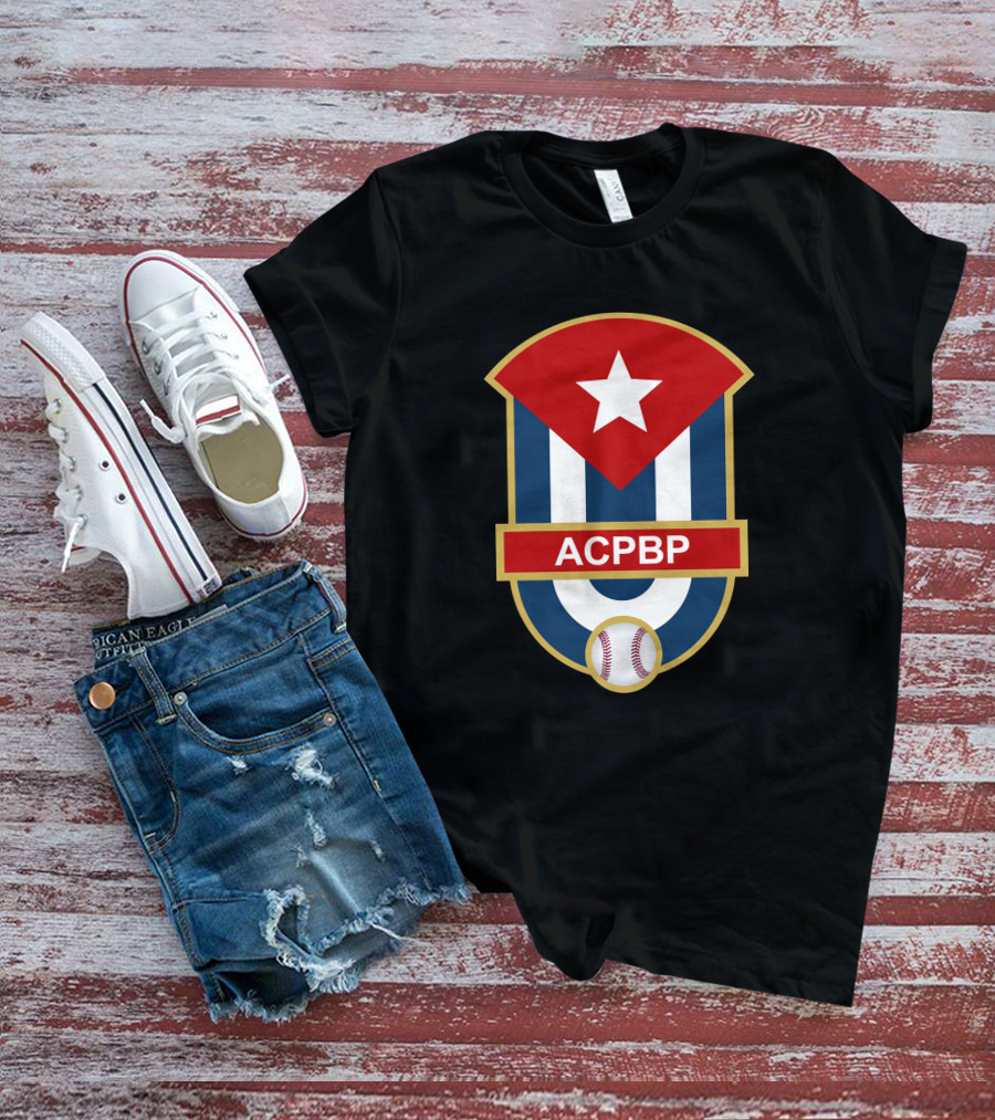 ACBPB Association Of Cuban Professional Baseball Players Emblem With Baseball And Star T-Shirt