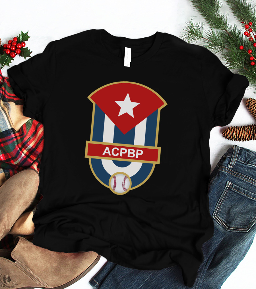 ACBPB Association Of Cuban Professional Baseball Players Emblem With Baseball And Star T-Shirt