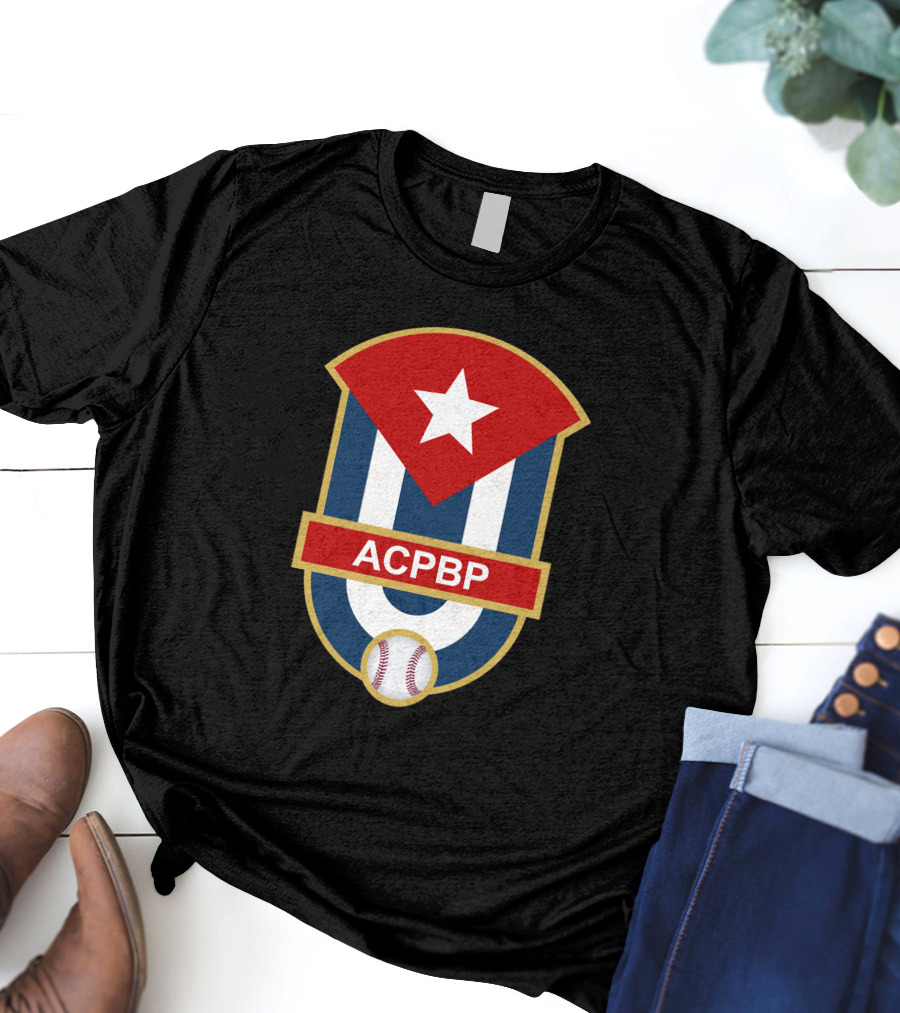 ACBPB Association Of Cuban Professional Baseball Players Emblem With Baseball And Star T-Shirt