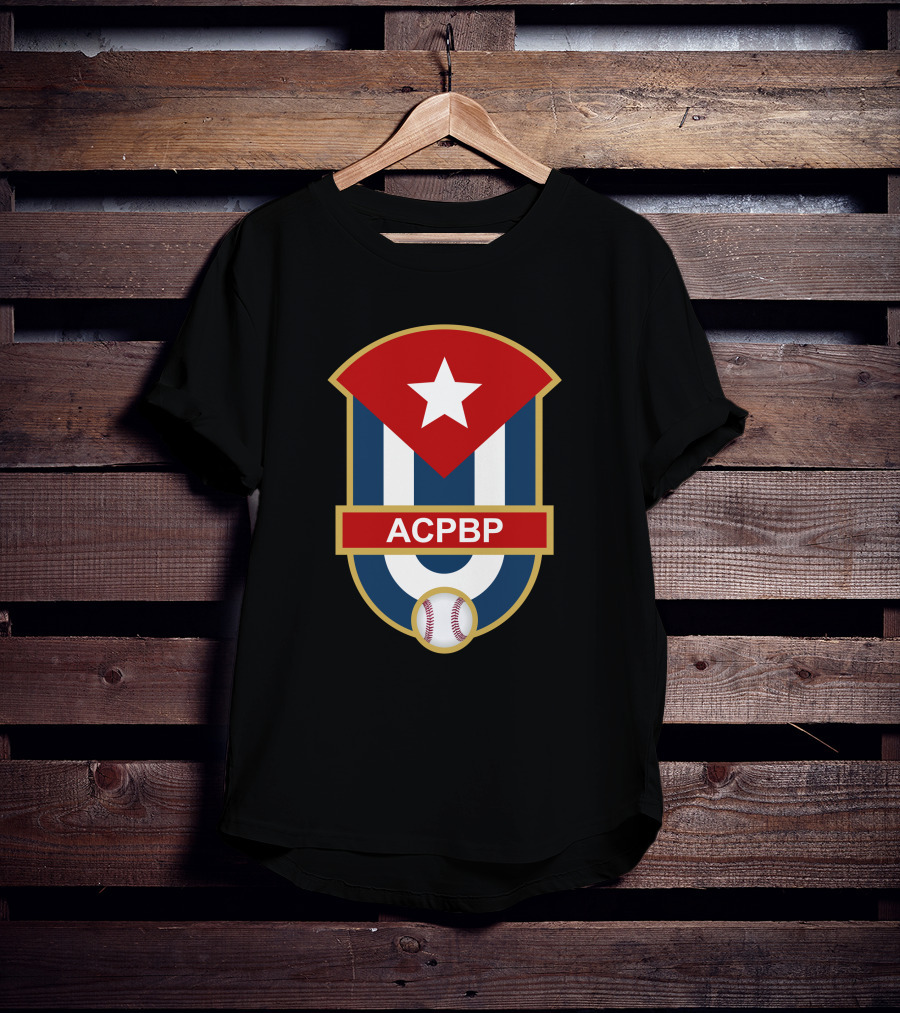 ACBPB Association Of Cuban Professional Baseball Players Emblem With Baseball And Star T-Shirt