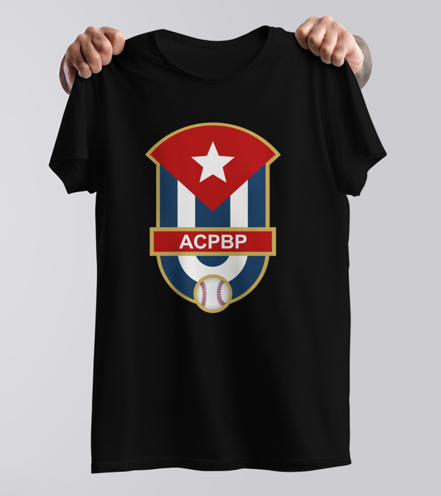 ACBPB Association Of Cuban Professional Baseball Players Emblem With Baseball And Star T-Shirt