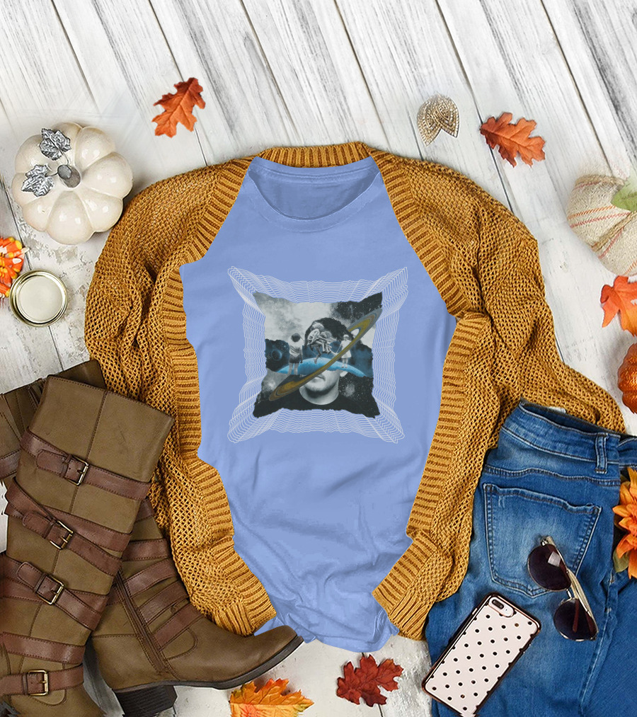 Captain Cloak Brandiswm Inward Astronaut Rings James Mark T-Shirt