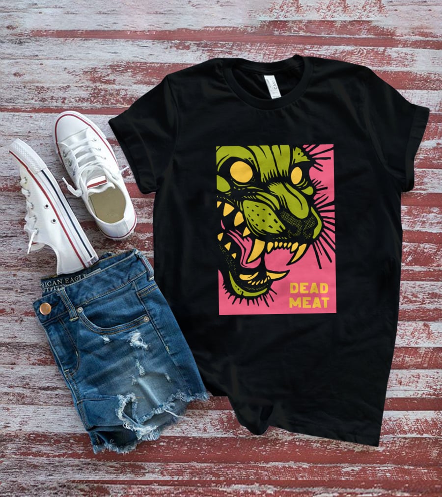 Stablercake Dead Meat Neon Tiger Face T-Shirt