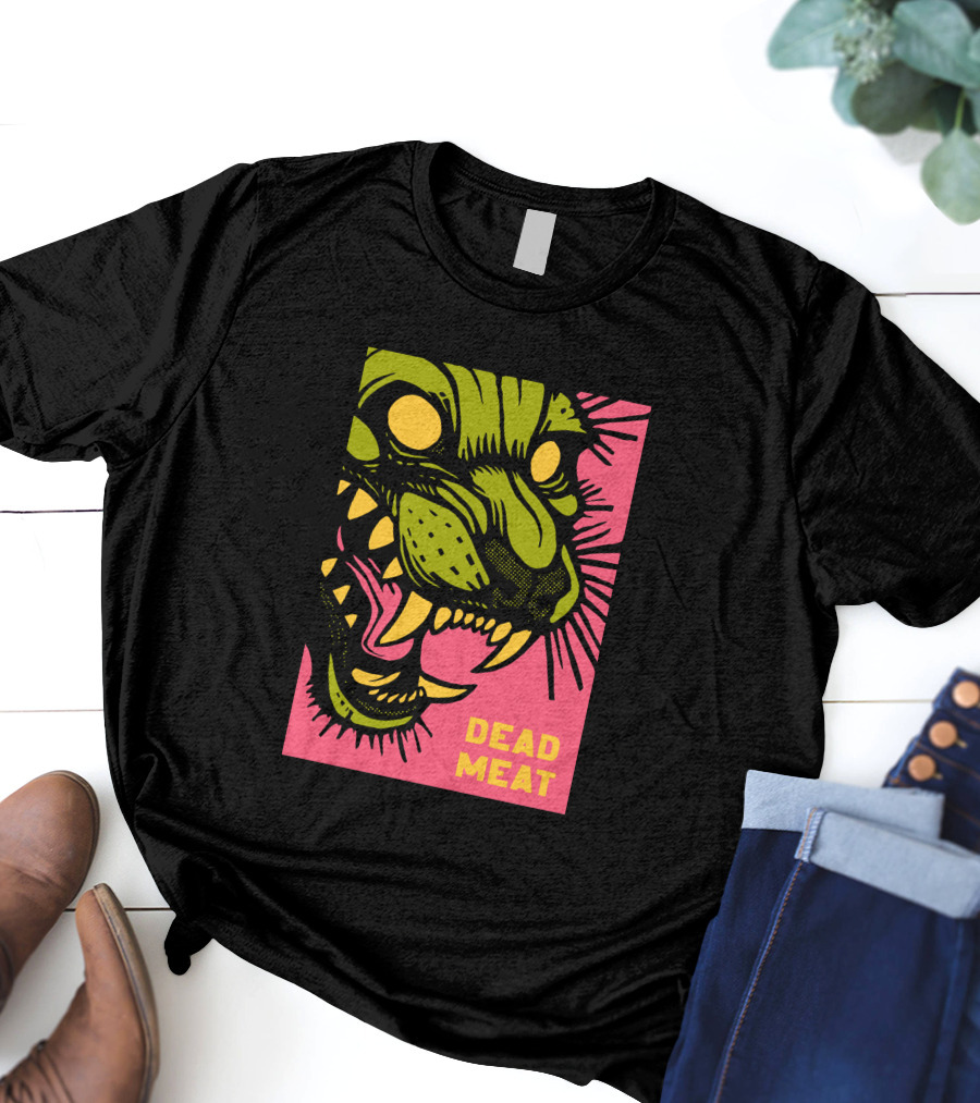 Stablercake Dead Meat Neon Tiger Face T-Shirt