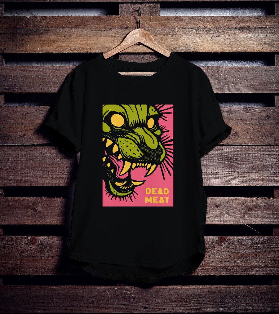 Stablercake Dead Meat Neon Tiger Face T-Shirt