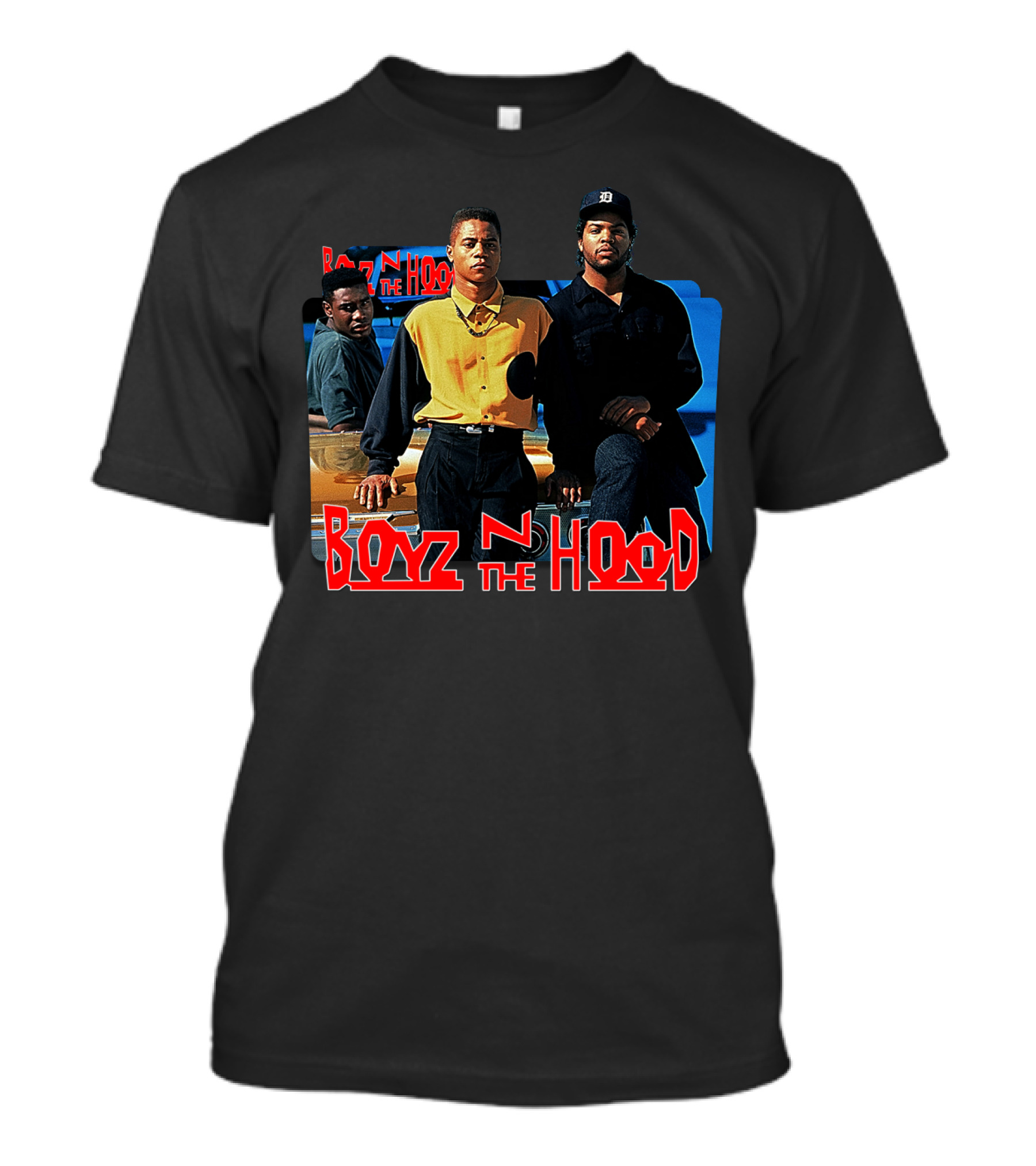 Boyz N The Hood Movie Characters Standing By Car T-Shirt