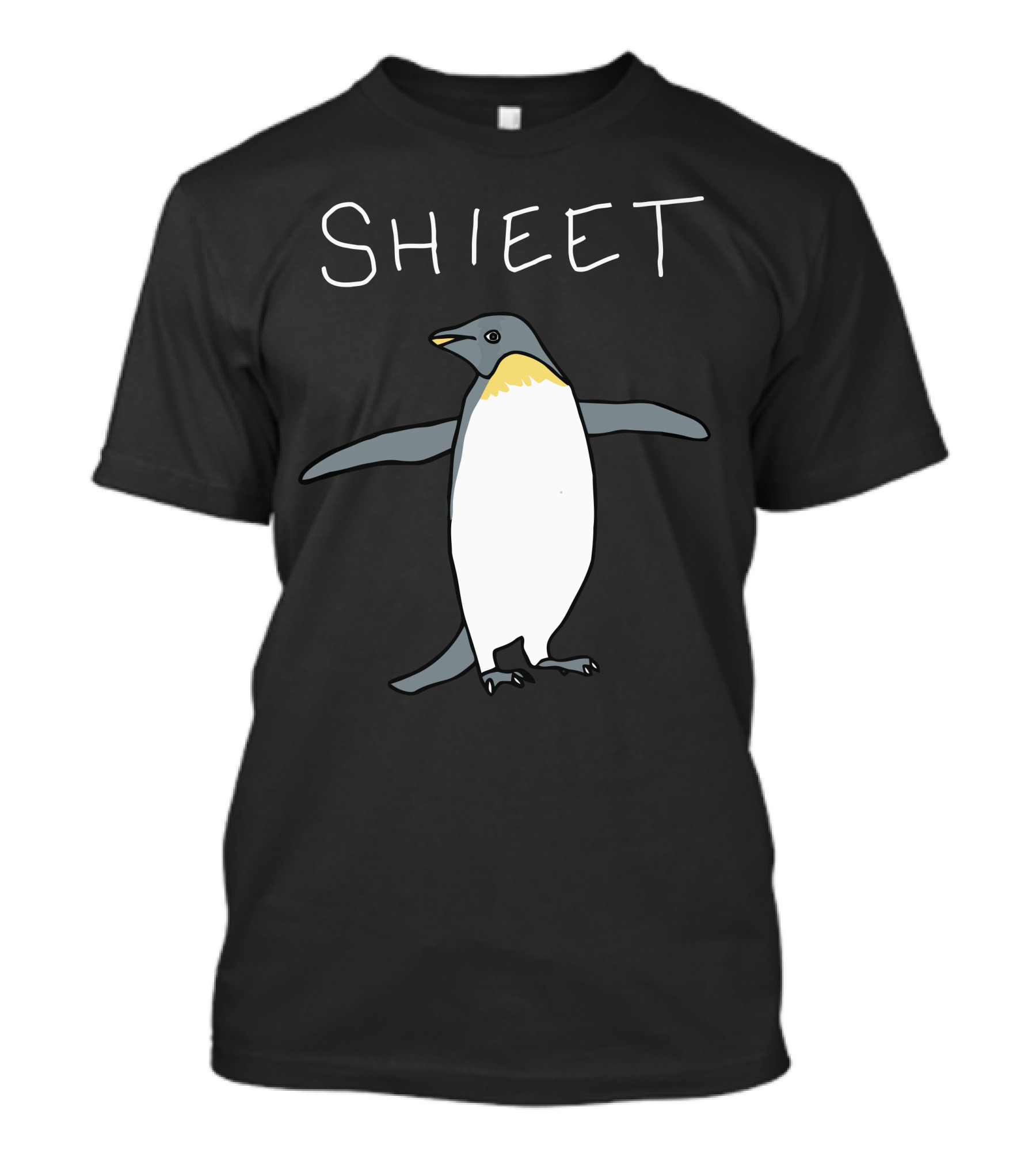 Shieet Penguin Drawing T-Shirt