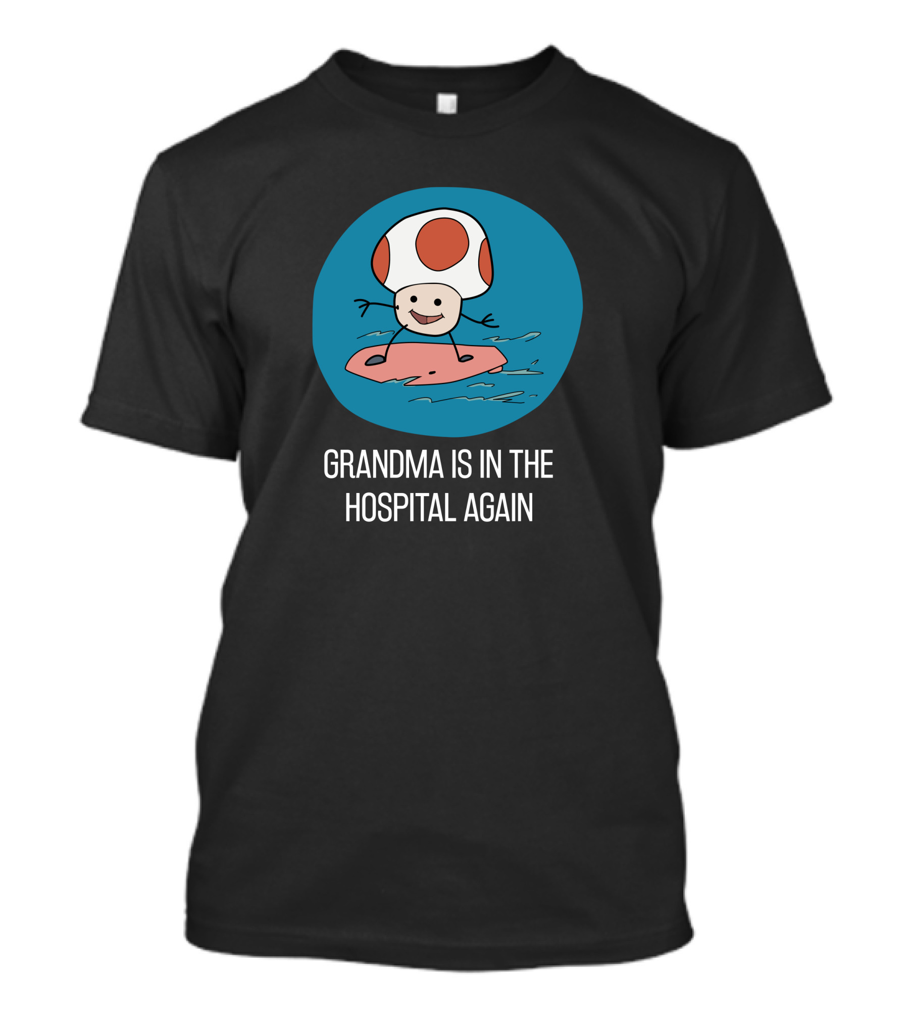 Simpleflips Grandma Hospital Again Surfing Toad Character T-Shirt
