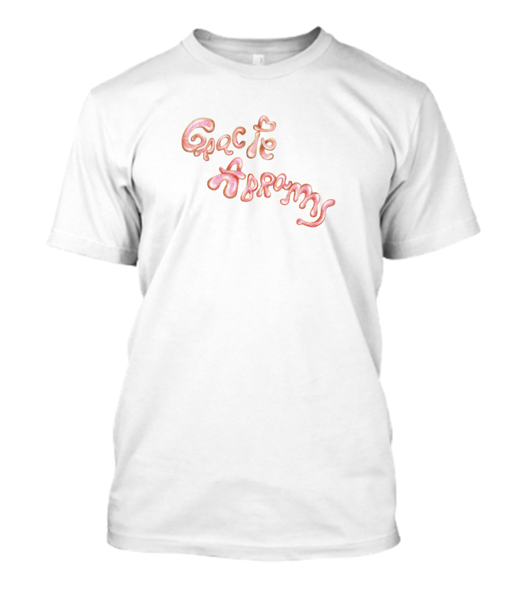 Gracie Abrams Bubble Text Logo Merch Mess It Up White T-Shirt