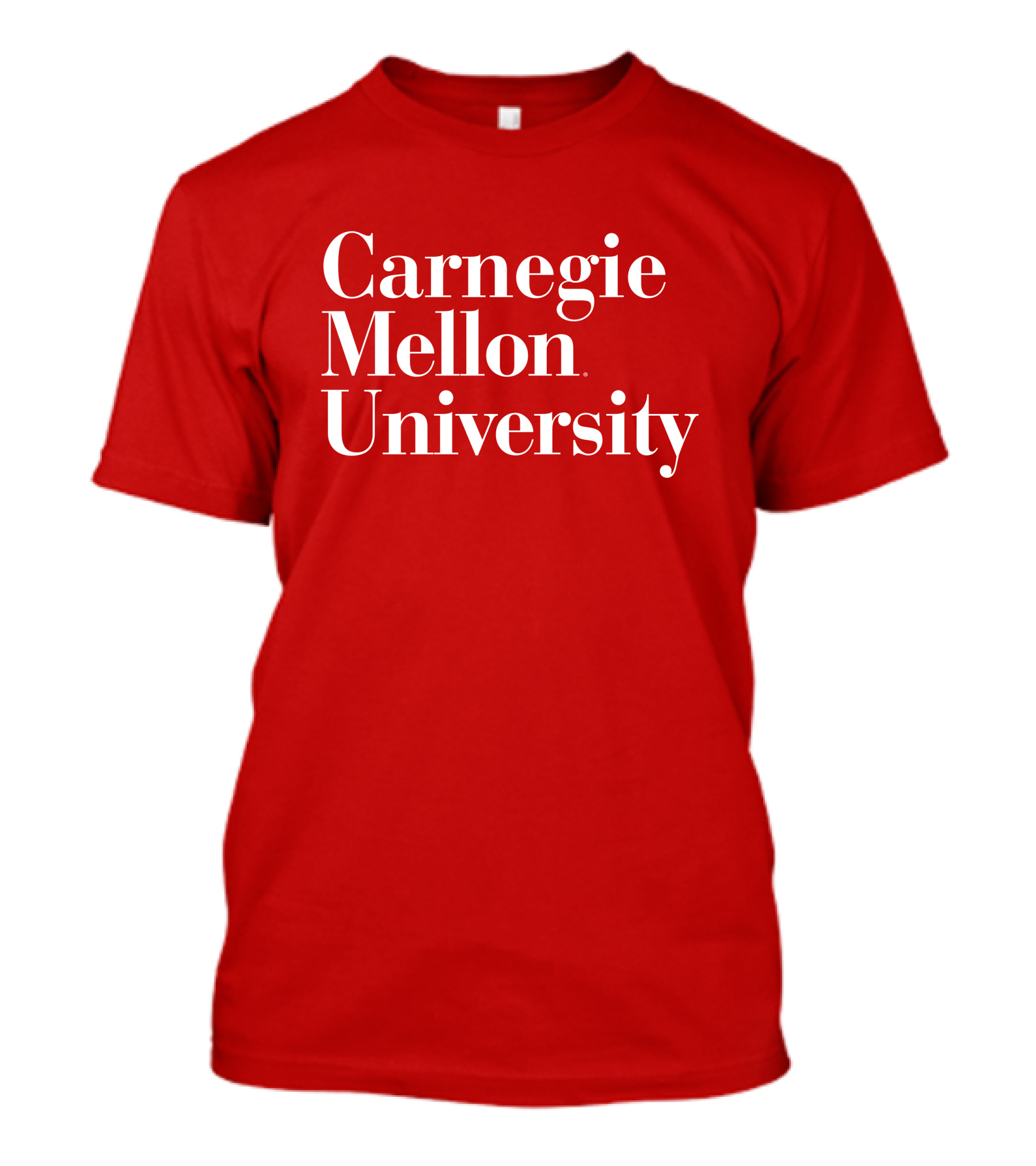 Carnegie Mellon University Red Background Classic Font T-Shirt