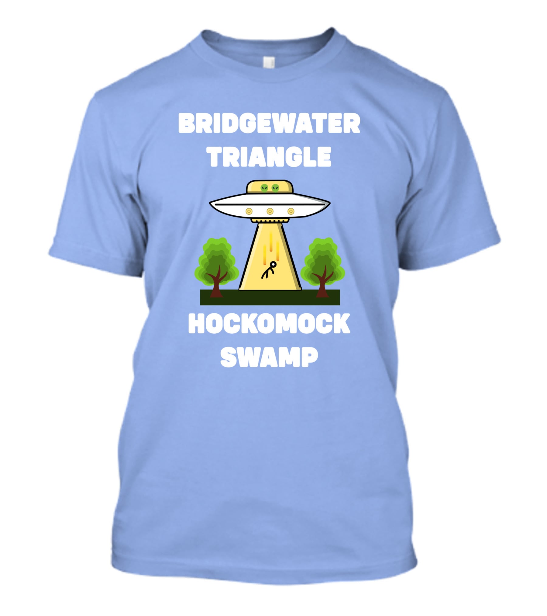Bridgewater Triangle Hockomock Swamp UFO Alien Abduction Scene T-Shirt