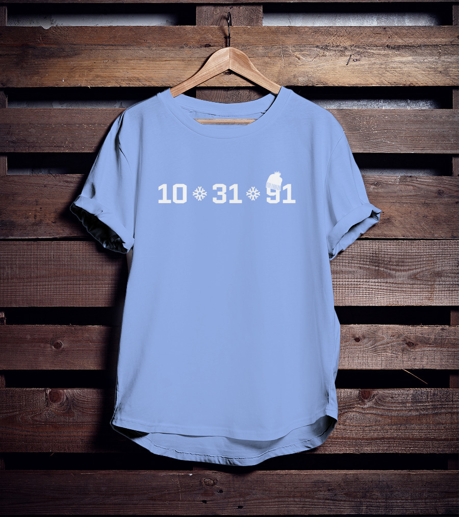 10 31 91 Snowflake Hat North Made Merch T-Shirt