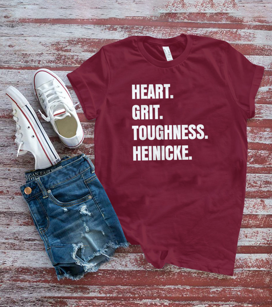 Heart Grit Toughness Heinicke Football Motivation T-Shirt