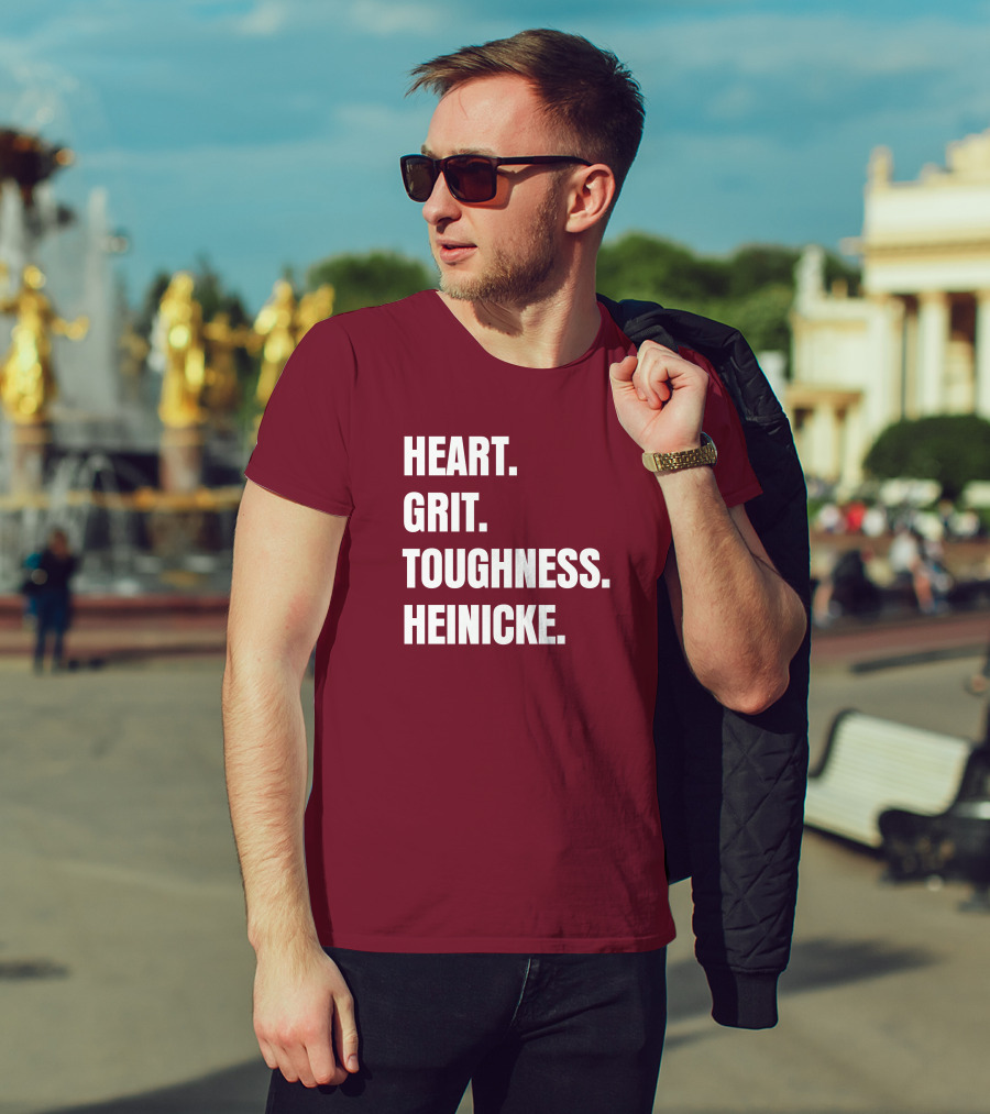 Heart Grit Toughness Heinicke Football Motivation T-Shirt