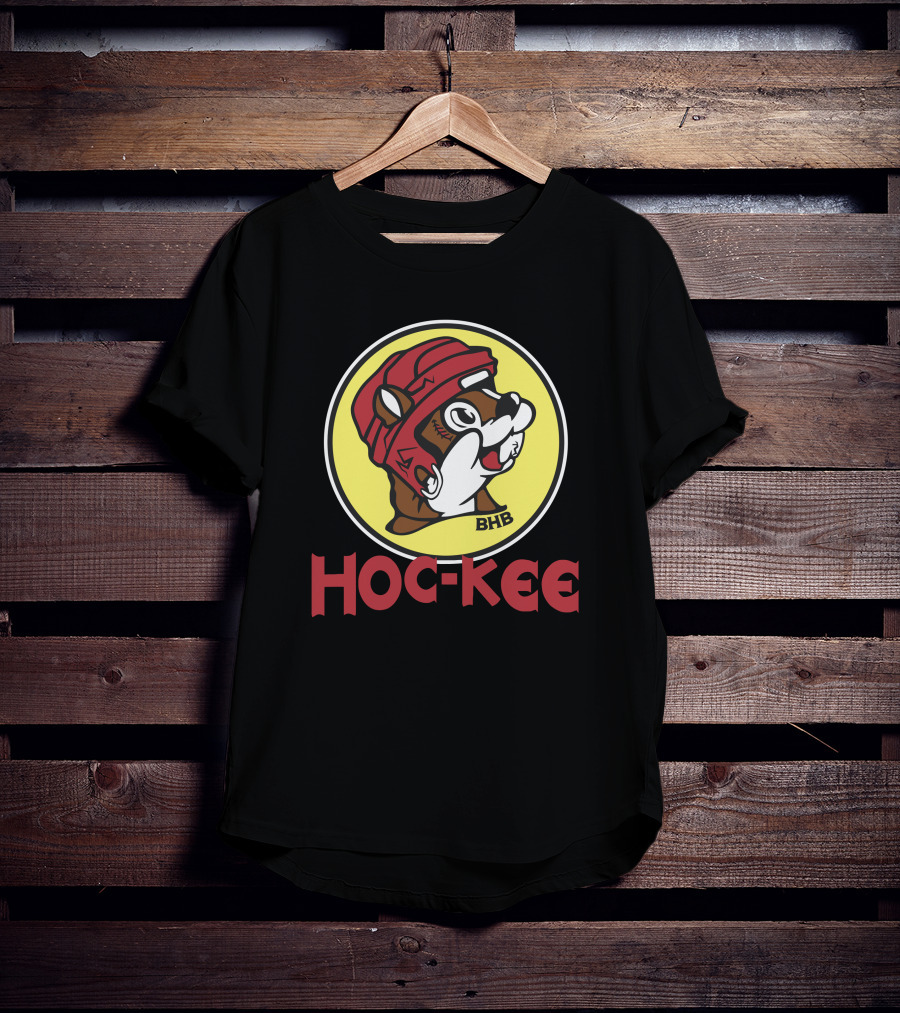 Bring Hockey Back BHB Hoc-Kee Beaver With Helmet T-Shirt