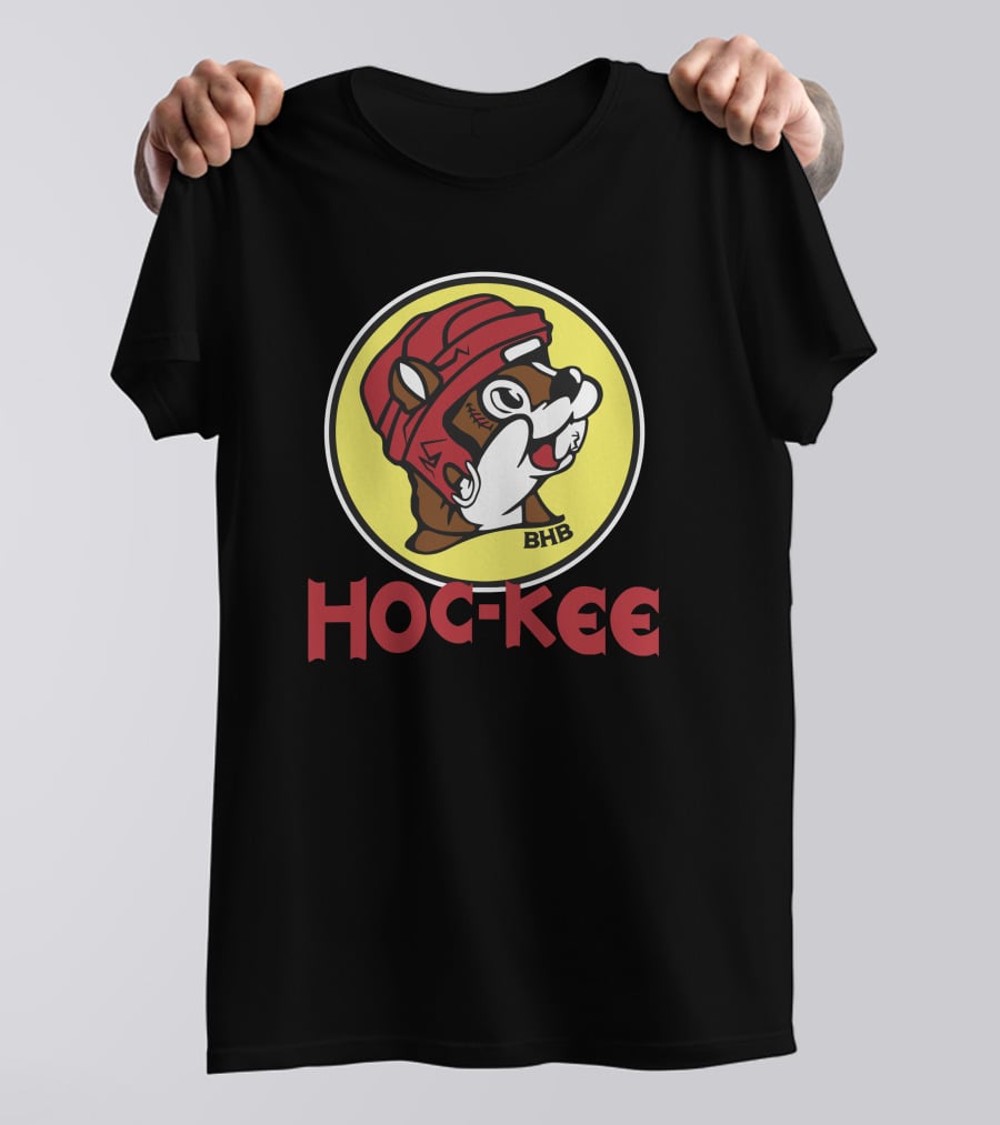 Bring Hockey Back BHB Hoc-Kee Beaver With Helmet T-Shirt