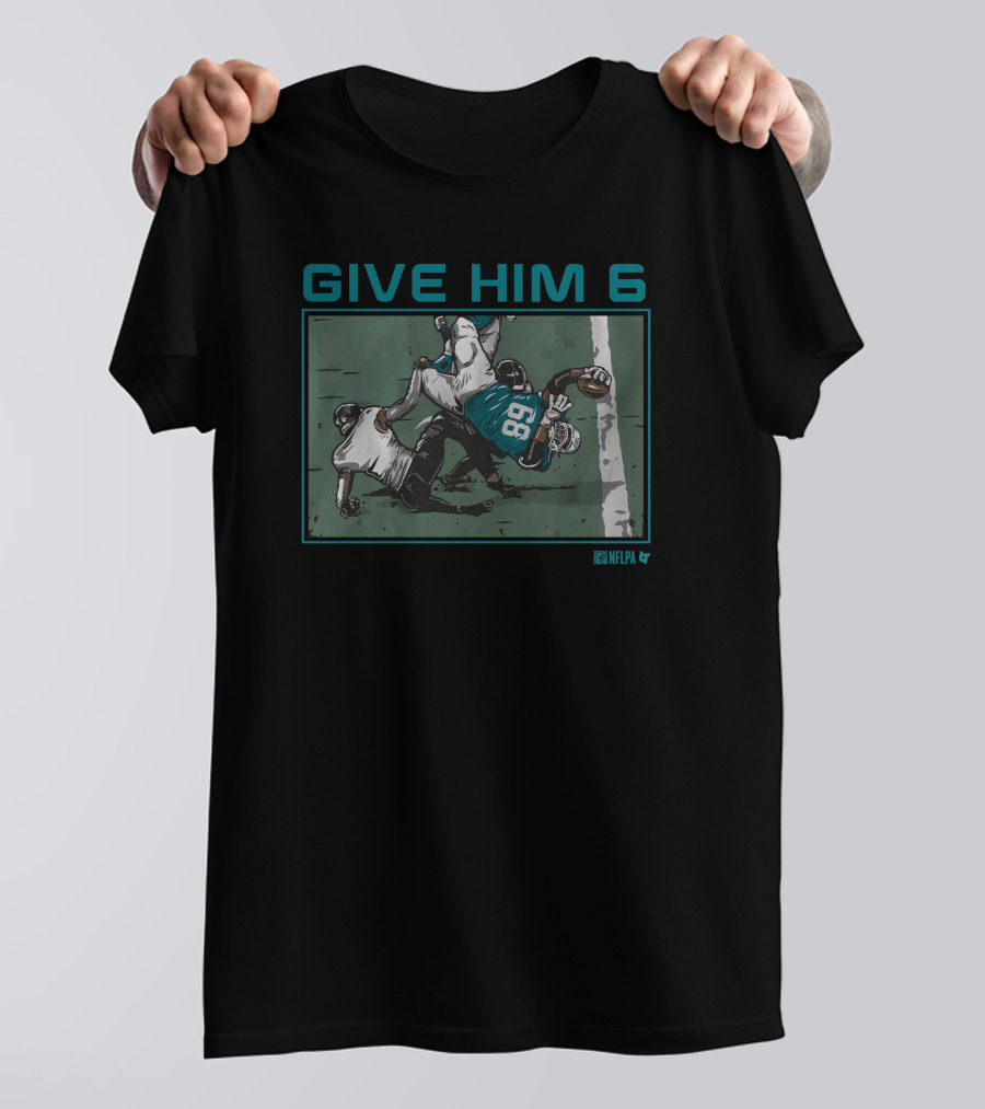 Give Him 6 Robert Hunt Football NFLPA T-Shirt