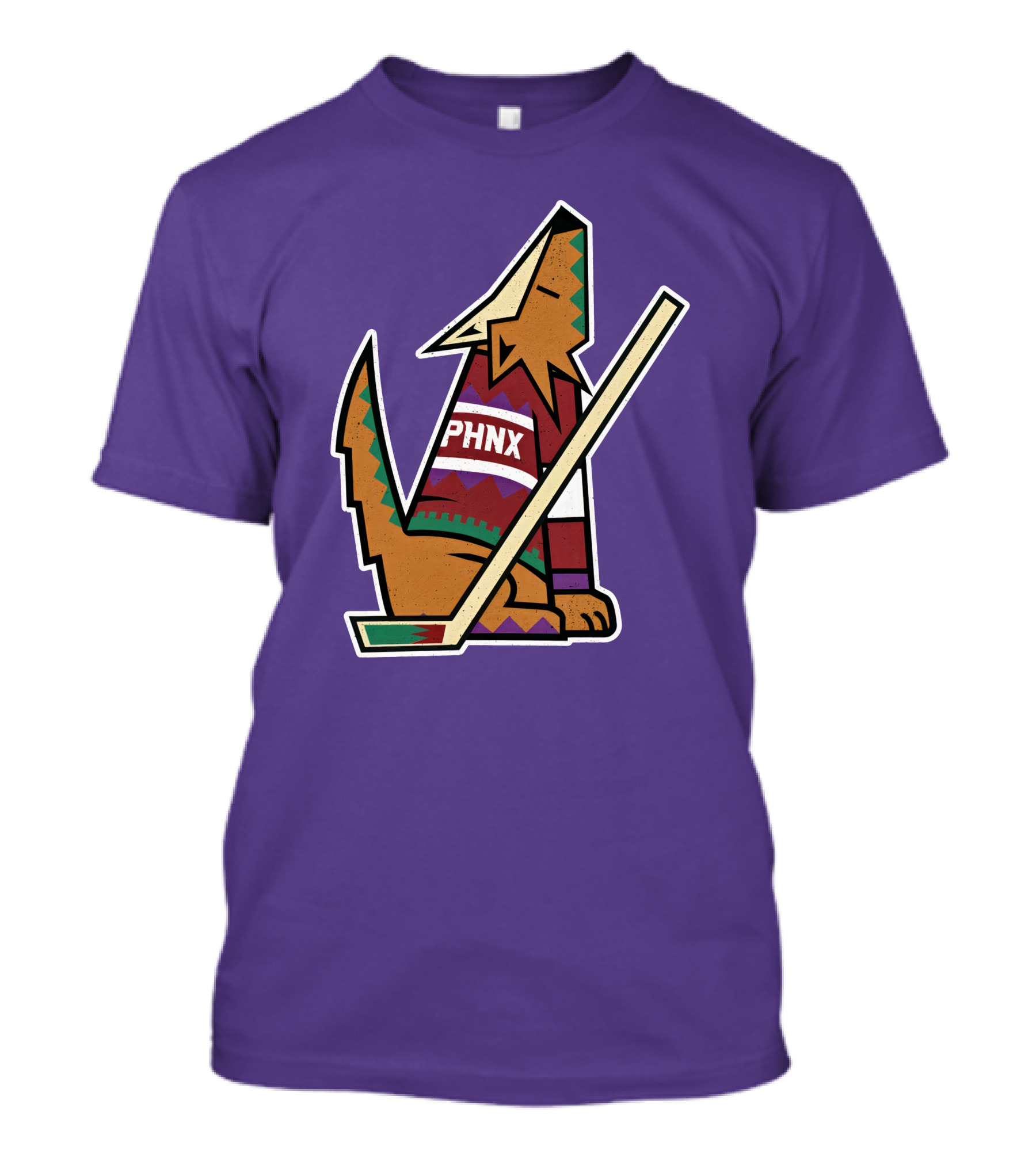 Phnx Locker Merch PHNX Howling Coyote Hockey Stick T-Shirt