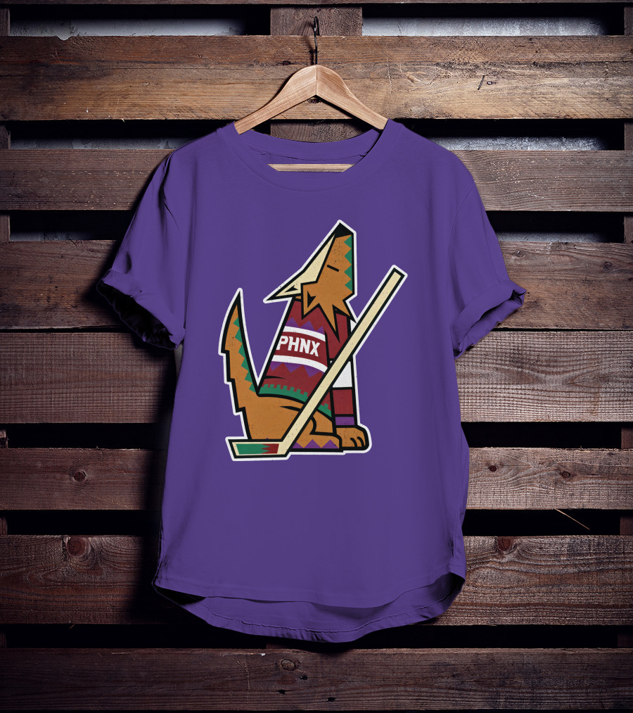 Phnx Locker Merch PHNX Howling Coyote Hockey Stick T-Shirt