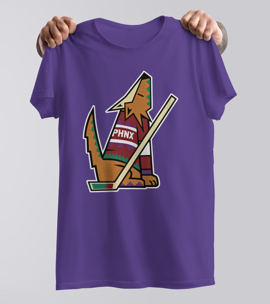 Phnx Locker Merch PHNX Howling Coyote Hockey Stick T-Shirt