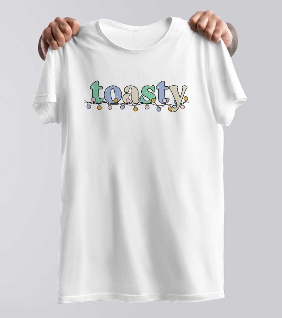 The Morning Toast Merch Toasty Holiday Lights T-Shirt
