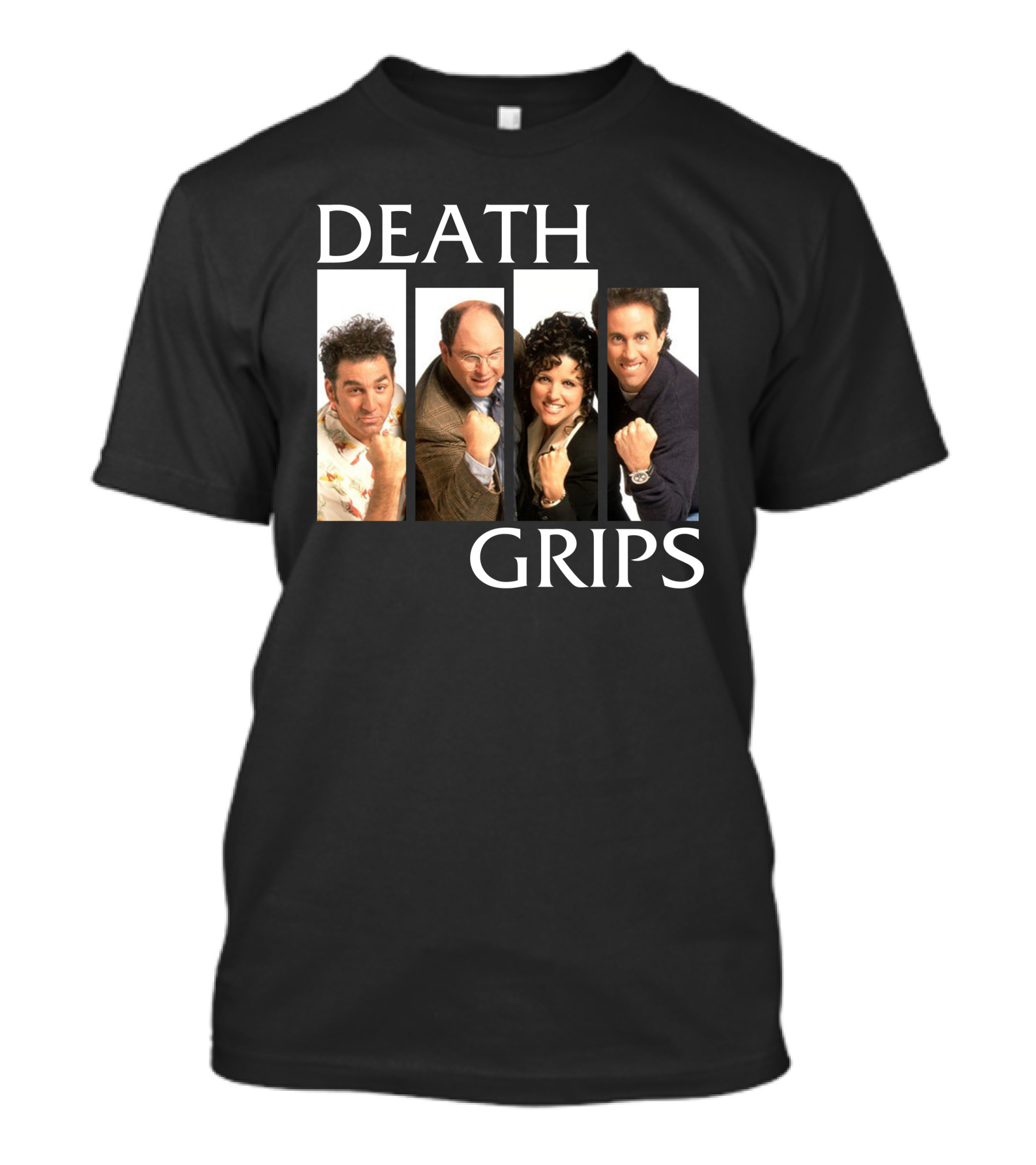 Death Grips Seinfeld Crossover Characters Fist Pose T-Shirt