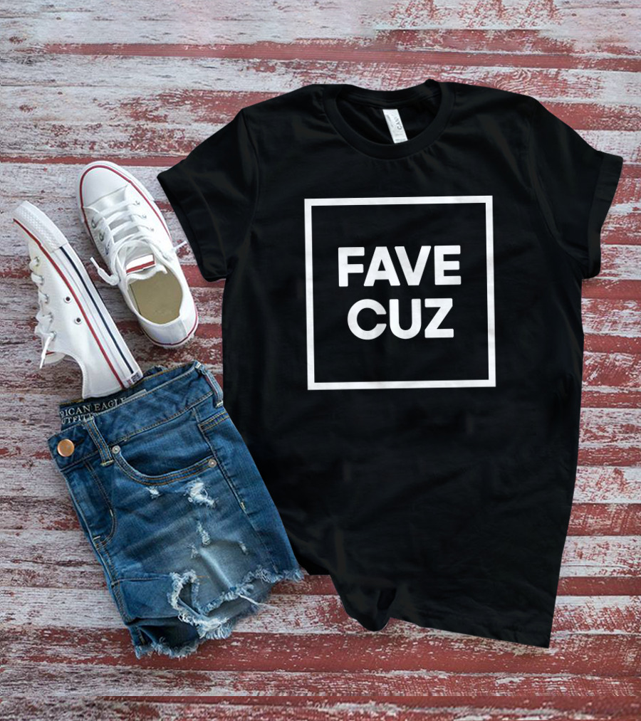 Imoh Umoren Fave Cuz Square Text T-Shirt