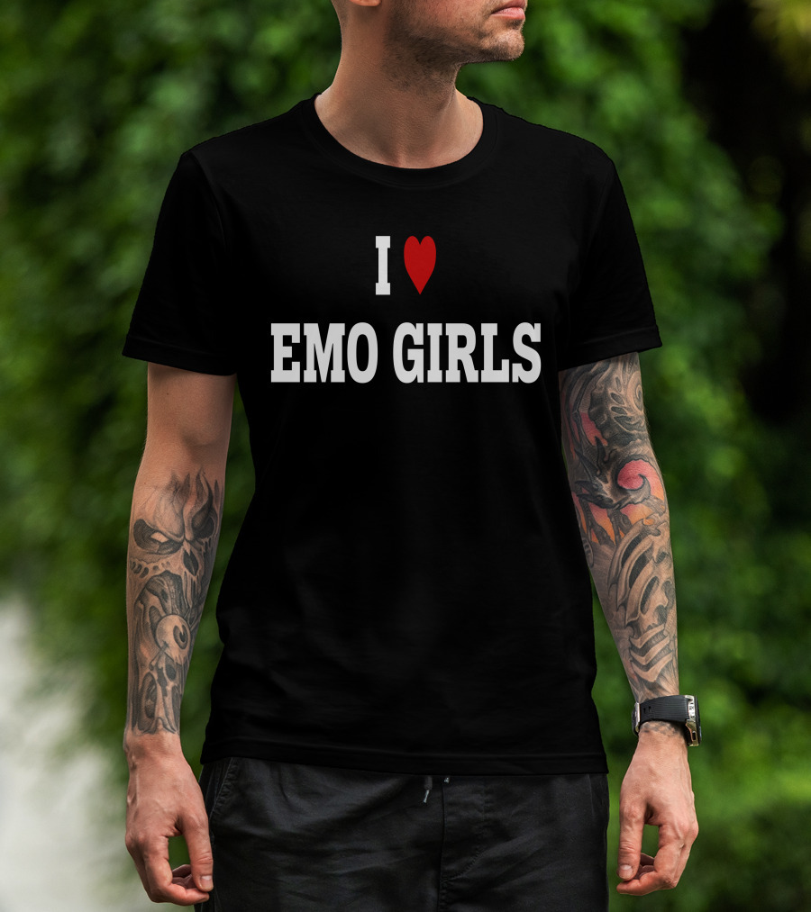 I Love Emo Girls Romancaandle Emo Culture Expression T-Shirt