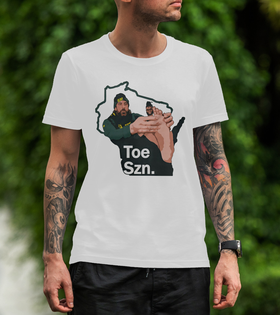 Kurt Benkert Aaron Rodgers Toe Szn GBP Wisconsin Outline T-Shirt