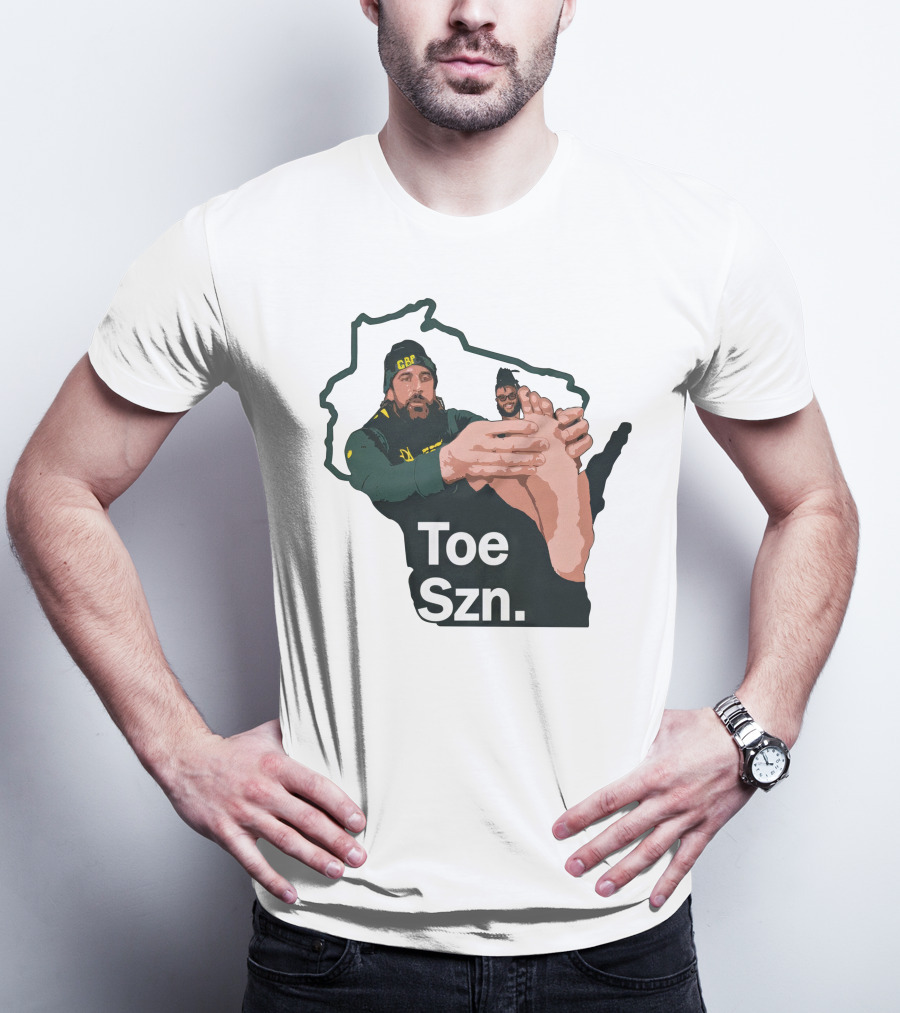 Kurt Benkert Aaron Rodgers Toe Szn GBP Wisconsin Outline T-Shirt