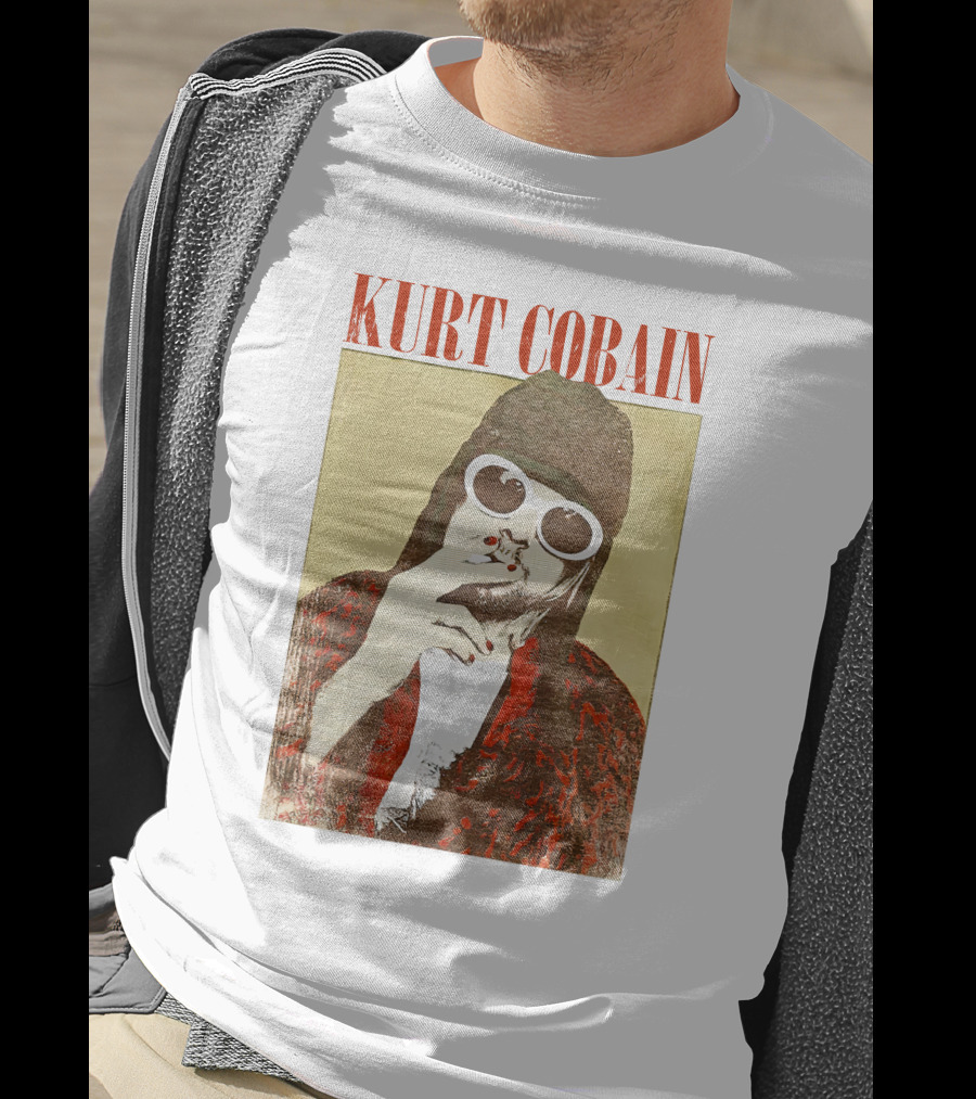 Kurt Cobain Iconic Style Sunglasses T-Shirt