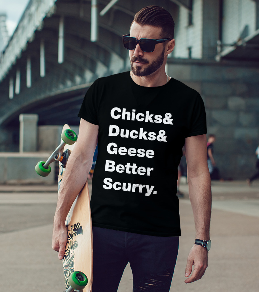 Chicks And Ducks And Geese Better Scurry Rodgers And Hammerstein Oklahoma Music Lyric T-Shirt