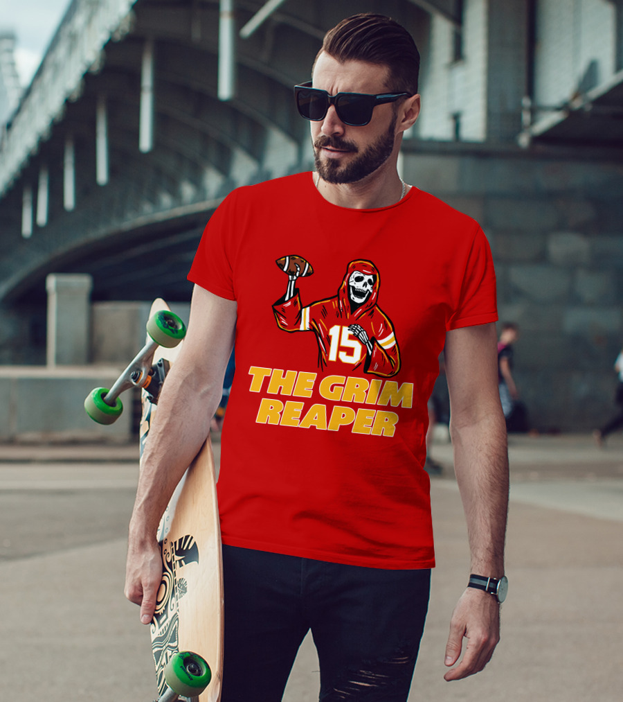 The Grim Reaper 15 Patrick Mahomes KC Chiefs T-Shirt