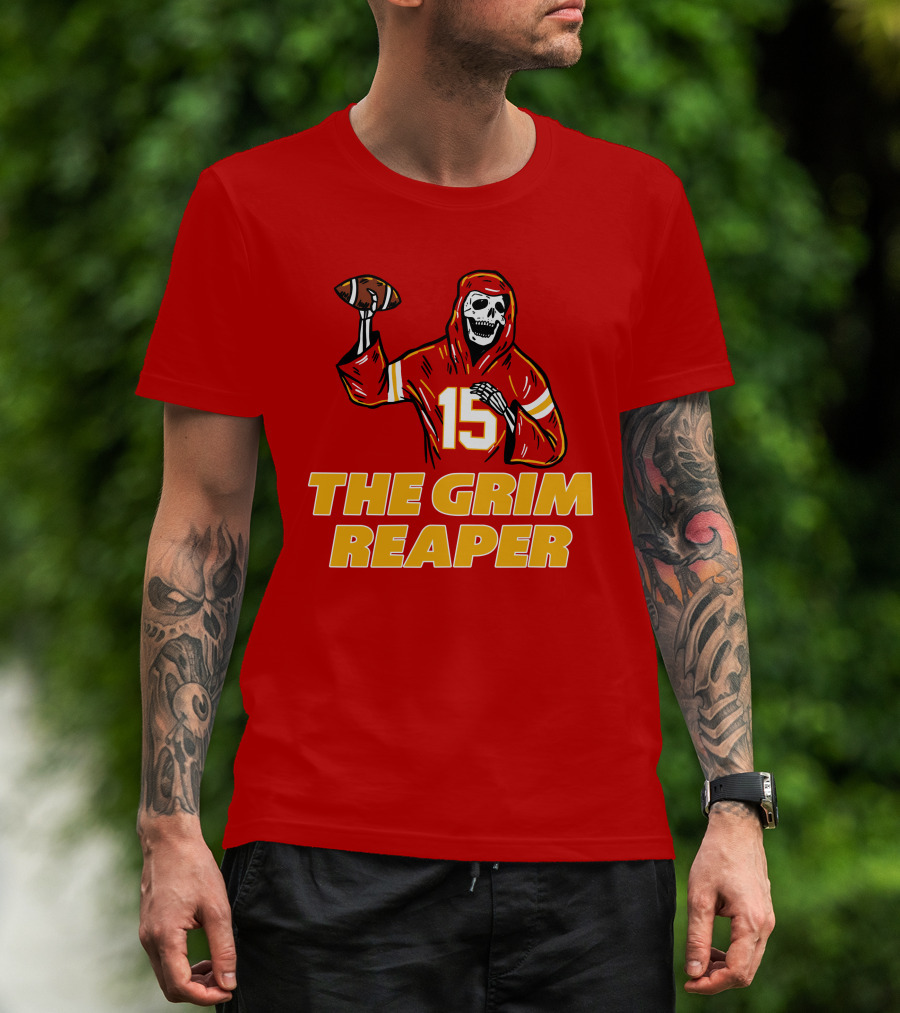 The Grim Reaper 15 Patrick Mahomes KC Chiefs T-Shirt