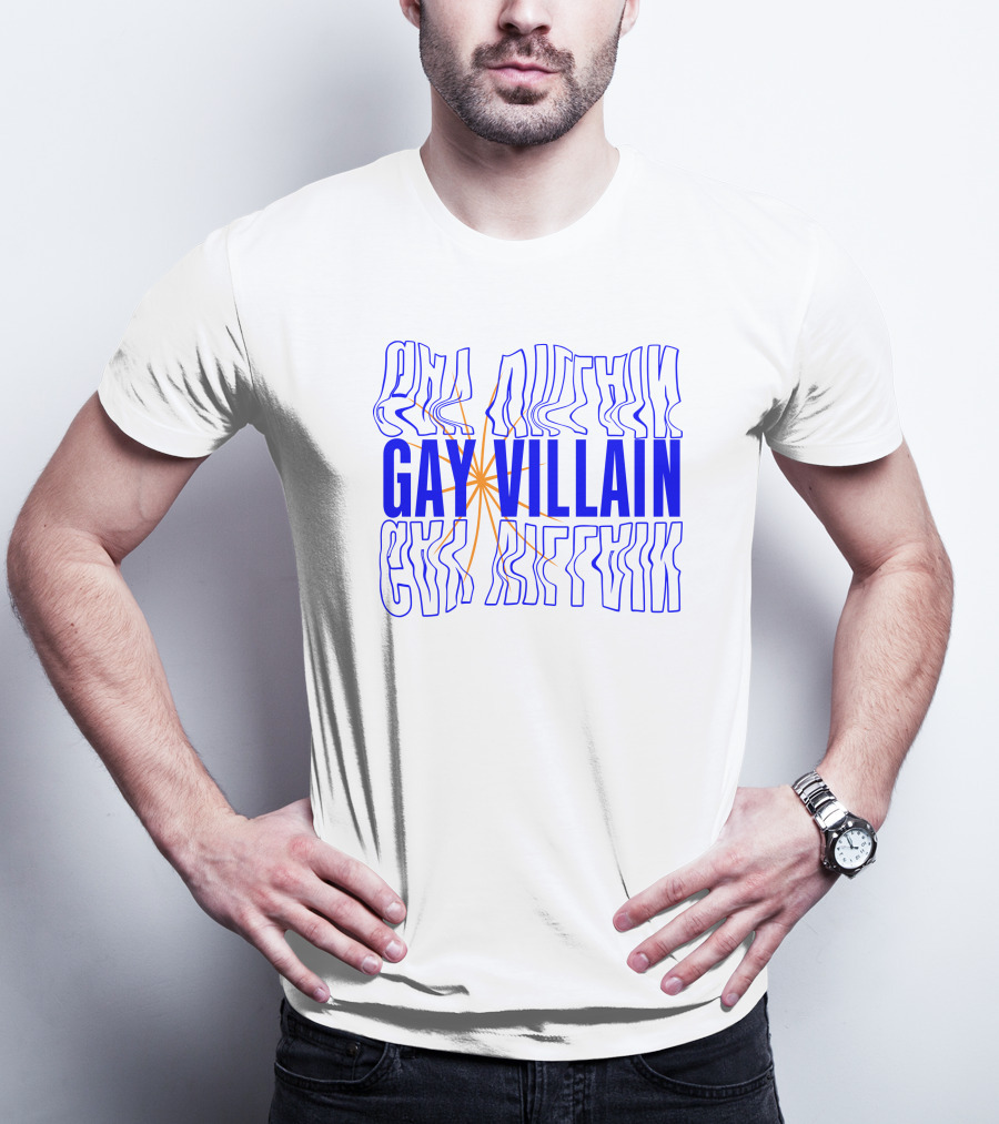 Gay Villain Reflections With Starburst Motif T-Shirt