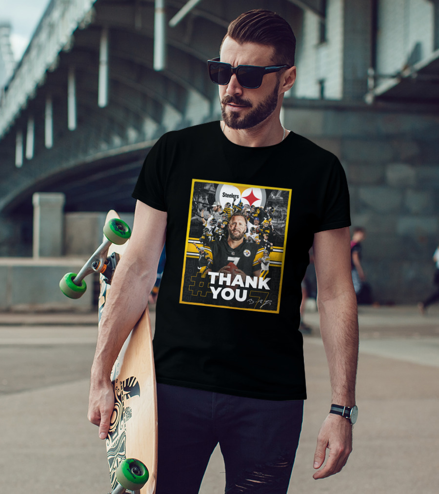Thank You 7 Ben Roethlisberger Steelers Tribute Image T-Shirt