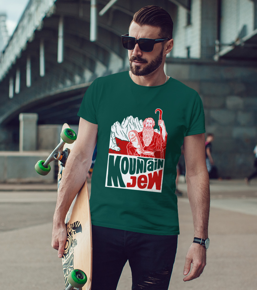 Mountain Jew Moses Holding Ten Commandments Ted Stout Tedstout5 T-Shirt