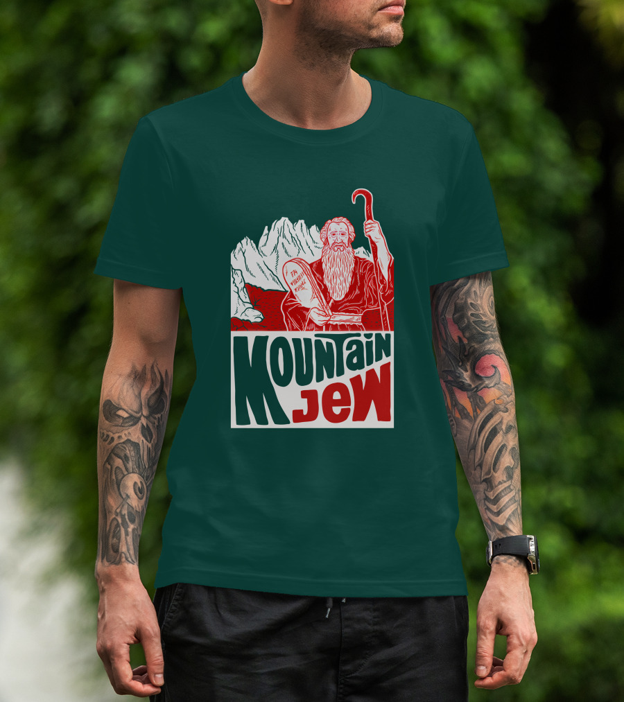 Mountain Jew Moses Holding Ten Commandments Ted Stout Tedstout5 T-Shirt