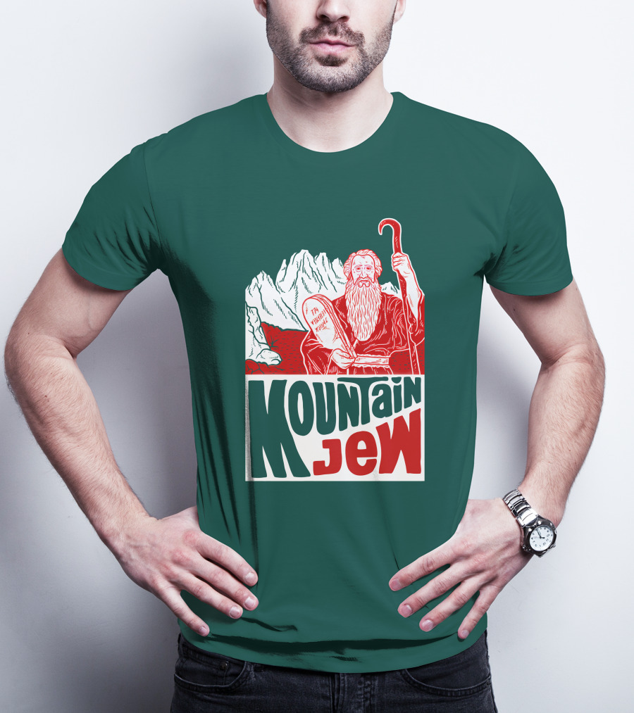 Mountain Jew Moses Holding Ten Commandments Ted Stout Tedstout5 T-Shirt