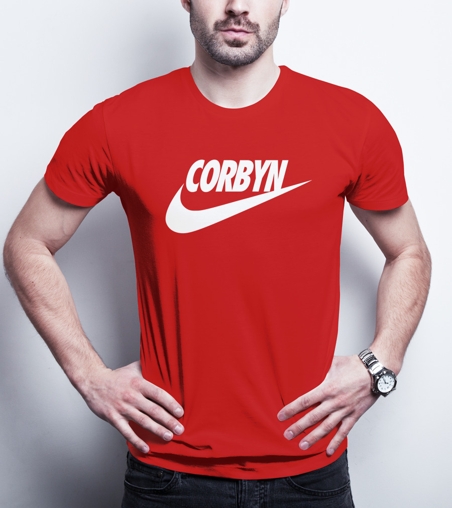 Corbyn Swoosh Parody Red T-Shirt
