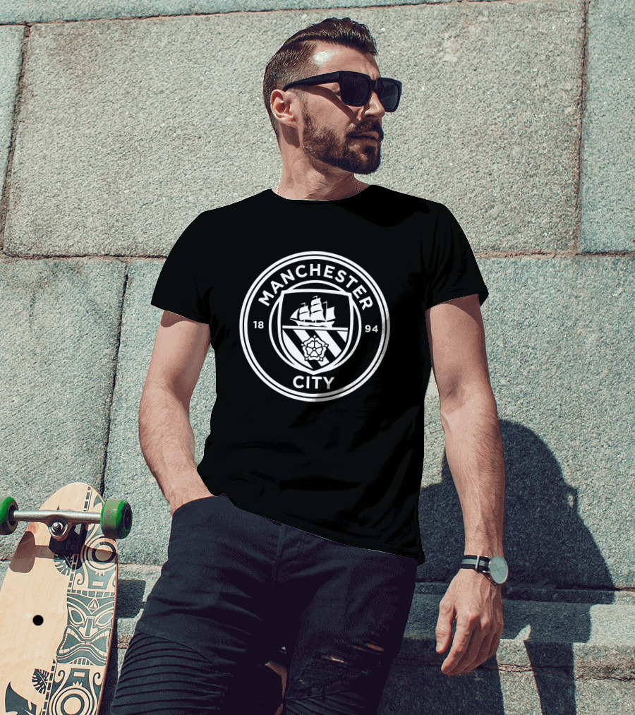 Nathan Aké Manchester City 1894 Logo Crest T-Shirt