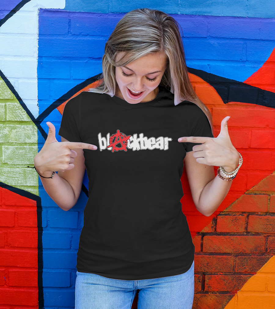Blackbear Anarchy Logo Graffiti Style Text Red T-Shirt