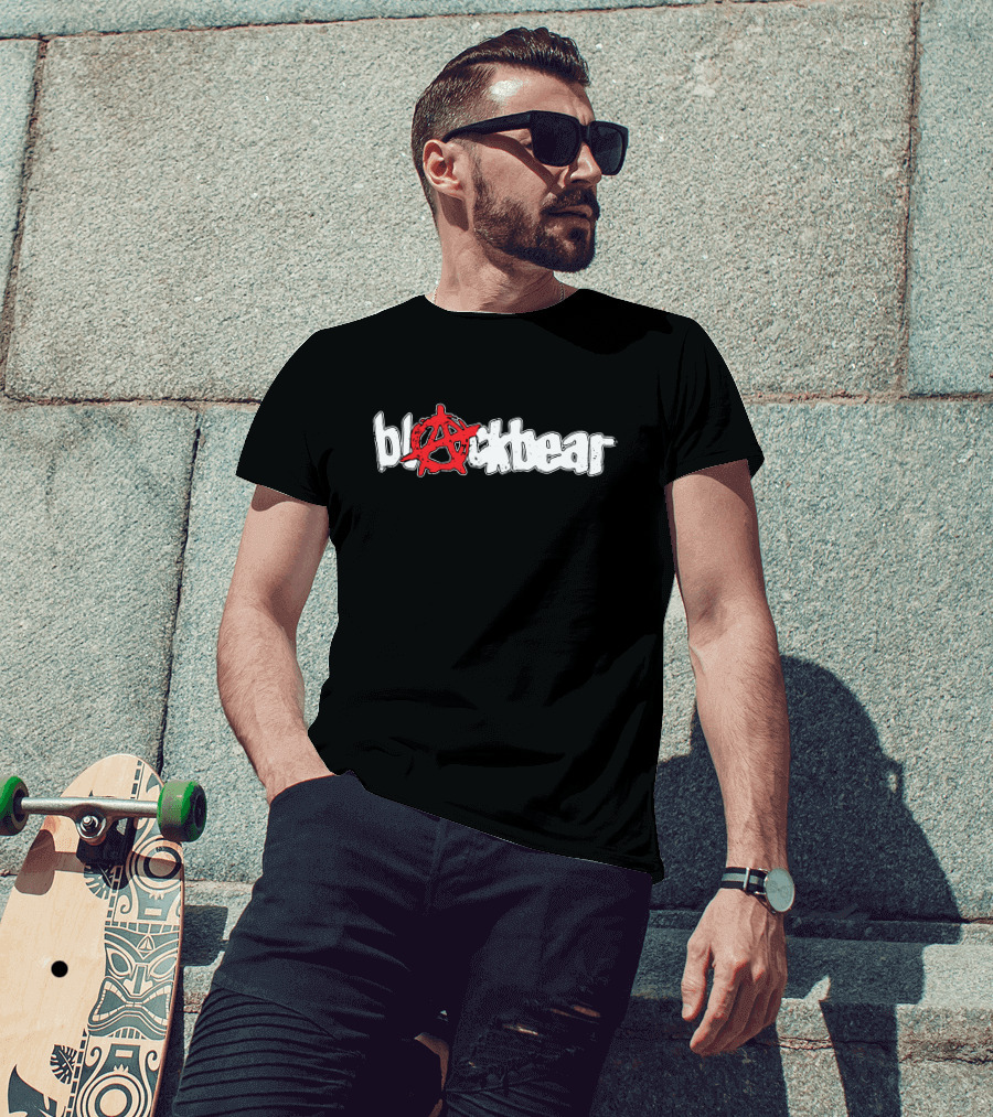 Blackbear Anarchy Logo Graffiti Style Text Red T-Shirt