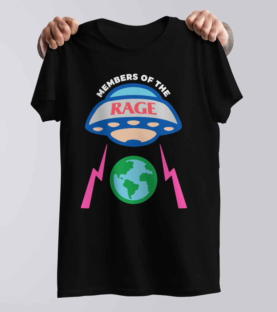 Members Of The Rage UFO Earth Lightning Bolt Kid Cudi T-Shirt