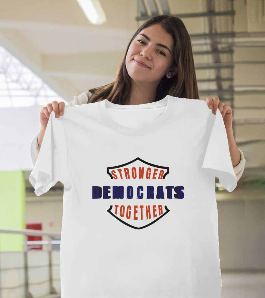 Stronger Democrats Together Ordinary1world Shield Emblem T-Shirt