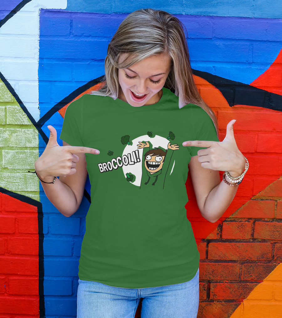 Eddsworld Broccoli Enthusiastic Character T-Shirt